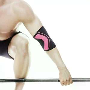 Manchon de soutien pour coudes et genoux en néoprène élastique avec logo personnalisé, pour haltérophilie, powerlifting, avec fonction de protection, pour la salle de sport - Product Image 4