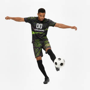 Maillot de football sublimé rayé respirant anti-UV grande taille à manches courtes, ensemble uniforme, le plus vendu en gros - Product Image 2