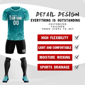 Tenue de football personnalisée pour hommes, en polyester léger, kit de football OEM, vêtements d'équipe respirants, maillot de football imprimé pour l'entraînement et les matchs - Product Image 4