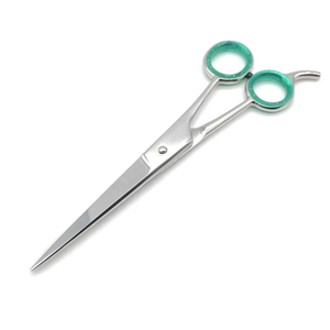 Ciseaux de coiffure de qualité supérieure en acier inoxydable, ciseaux de barbier avec inserts pour doigts en argent amovibles pour les professionnels - Product Image 1