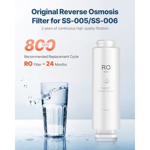 Sistema di filtraggio acqua a osmosi inversa a 11 stadi da 800 GPD con blocco di carbone e cartuccia RO da 24 mesi che riduce le impurità - Product Image 2