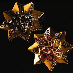 ถาดเสิร์ฟรูปดาวโลหะสำหรับใส่ผลไม้อบแห้ง ช็อกโกแลต เครื่องประดับ ของขวัญรอมฎอน อีด ของตกแต่งบ้าน ใช้ในตลาดต่างๆ - Product Image 4