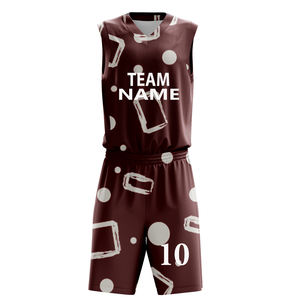 Maillots de basket-ball personnalisés en polyester respirant à sublimation intégrale avec nom d'équipe appliqué – Tenues de basket-ball - Product Image 3
