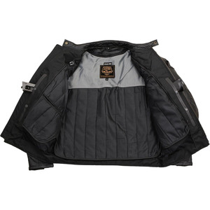 SAMROZ SPORTS Men's Premium Black Leather Vented <b>Racer</b> Style Motorcycle Bker <b>Jacket</b> w/CE Armor - Product Image 4