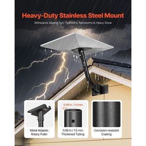 Adattatore per Palo Lungo in Acciaio Rinforzato per Starlink Gen 3, Angolo Regolabile, Montaggio a Parete, Kit Tubo Standard Gen 3, Supporti e Stand Compatibili - Product Image 2