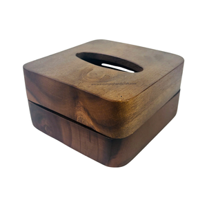 Boîte à mouchoirs en bois-Fait à la main, porte-mouchoirs écologique pour la maison et le bureau - Product Image 4