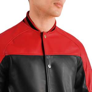 Dernier design, confortable, 2026, respirant, haute qualité, veste en cuir pour homme en peau de mouton avec col rabattable et manches longues - Product Image 3