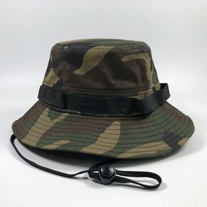 Wholesale Unisex Custom Embroidery logo Cotton Veracap Solid Outdoor Sunscreen <b>Flat</b> Top Fisherman Bucket <b>Hat</b> - Product Image 3