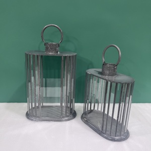Modern Metal Glass <b>Lantern</b> <b>Set</b> Decorative Candle <b>Lanterns</b> for Home Wedding Garden Decor - Product Image 2