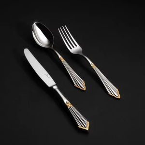 Juego de cubiertos metálicos profesionales para cocina con acabado pulido liso para restaurantes, catering y uso diario. - Product Image 1