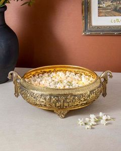 Bol à bougie en métal multi-usages pour la décoration de bougies et d'eau, créant une ambiance paisible et élégante à la maison - Product Image 1