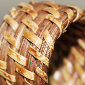 Natural Handmade Vietnam Napkin Holder with Eco Friendly Water Hyacinth Seagrass Rattan Storage Basket - Product Image 5