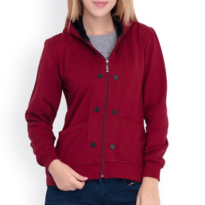 Sudadera con Capucha para Mujer al por Mayor, 100% Algodón, Ecológica, Transpirable, Personalizable, Color Sólido, Estilo Urbano - Product Image 1