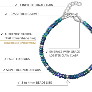 925 sliver plated <b>beaded</b> <b>bracelet</b> Face <b>Beaded</b> <b>Bracelet</b> with Separator women <b>bracelet</b> export at factory price - Product Image 3