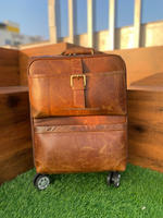 Valise OEM Premium Haute Qualité 100% Valise à roulettes en cuir véritable Bagages de voyage Valises Sac à roulettes Matériau longue durée