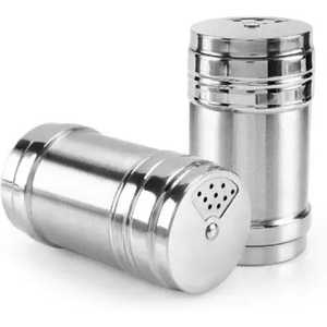Stainless Steel <b>Salt</b> and Pepper Shakers Set Adjustable Pour Holes Rotatable Lid Universal Spice Powder Sugar Dispenser - Product Image 3