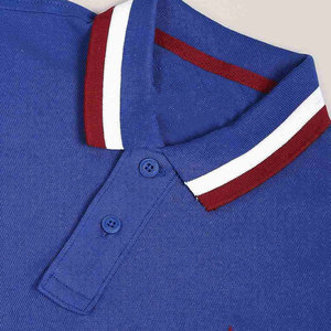 Polo de Manga Corta para Hombre, Color Azul Sólido, Tejido de Punto, Secado Rápido, Estilo Casual, MOQ Bajo - Product Image 6