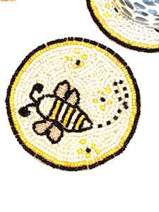 Sous-verres perlés faits main portables MS HANDICRAFT - Cadeaux religieux classiques avec support en polyester (4x4 pouces) - Product Image 4