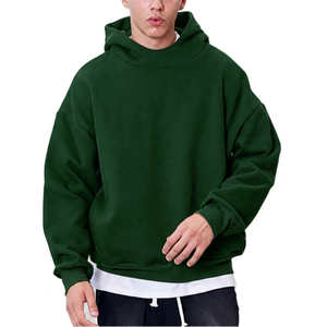 Sudadera con Capucha Extra Grande para Hombre, Color Sólido, Informal, de Felpa, Tejida, Manga Larga, para Otoño - Product Image 6