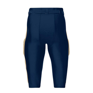 Black <b>Padded</b> Football Pants Belt Closure Athletic Sportswear Breathable Adult Football Practice Gear Mens Performance Wear black - Product Image 1