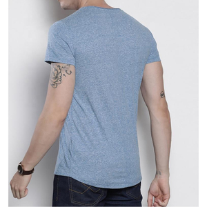 <b>Polyester</b>/Cotton V-Neck Men's <b>T</b>-<b>Shirts</b>-Custom Logo Fleece Fabric Plain Dyed Eco-Friendly Quick Dry Regular Fit OEM/ODM Service - Product Image 3