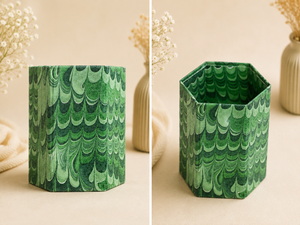 SHAHALAM Handmade Classic Paper <b>Stackable</b> Foldable Multi-Purpose Creative Desk Organizer <b>Storage</b> <b>Container</b> for Home Office - Product Image 2