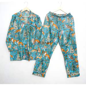 Nueva Colección de Pijamas para Mujer, 100% Algodón, Manga Larga, Cuello en V, Conjunto de Pijama para Dormir, Ideal para la Playa y Vacaciones - Product Image 5