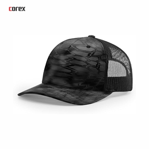 Custom Black Snake Skin Mesh Trucker Hat 5-Panel Adjustable Breathable Waterproof Fashion Casual <b>Cap</b> for Adults <b>Winter</b> Spring - Product Image 1