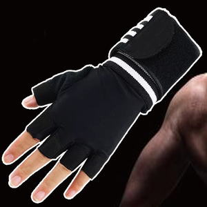 Guantes de Gimnasio para Levantamiento de Pesas, para Hombre y Mujer, con Almohadilla Completa en la Palma, Medios Dedos, Poliéster, Soporte para Muñecas, Entrenamiento Físico - Product Image 6