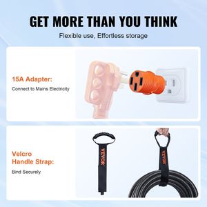 Cavo di Prolunga per Camper da 7,6 m, 50 Amp, Resistente, con Spina Femmina NEMA 14-50R e Spina Maschio NEMA 14-50P, Indicatore LED, per Sistemi Elettrici RV - Product Image 4