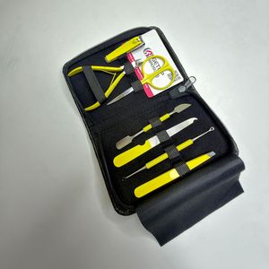 Manicure <b>Set</b> Professional 8-in-1 <b>Nail</b> Clippers Yellow Kit Pedicure Care Tools Stainless Steel Women Grooming Box 20Pcs Travel - Product Image 2