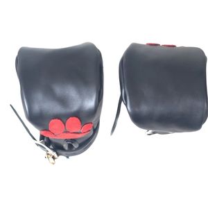 Cowhide <b>Leather</b> <b>Wrist</b> <b>Cuffs</b> with Comfortable Padding and Strong Metal Rings - Product Image 3