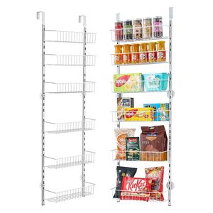 Regolabile a 6 livelli sopra la porta organizzatore dispensa appendiabiti per cucina - Product Image 1