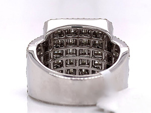 Anillo de Boda para Hombre con Corte Baguette, Estilo Hip Hop, Totalmente Cubierto de Diamantes Moissanite, Plata de Ley 925 con Baño de Rodio - Product Image 2