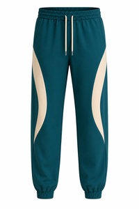 Ensemble de survêtement OEM pour homme, style vintage minimaliste, en polaire respirant, avec veste à capuche et pantalon droit assorti, design tissé - Product Image 3