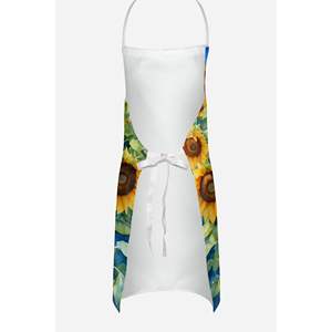 Delantal de cocina Unisex grande con diseño de pastor de Anatolia, girasoles multicolores para cocinar artesanías para hornear para adultos, mujeres y hombres - Product Image 4