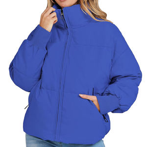 Chaqueta Acolchada de Lona Personalizada para Mujer, con Forro de Nailon, Impermeable, de Secado Rápido, Cálida para Invierno, Superventas - Product Image 1