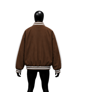NEW Quality <b>Brown</b> <b>Wool</b> Varsity Jacket With Custom Logo Streetwear Winter Top Brand Fashion Style And Comfortable Design On Sales - Product Image 2