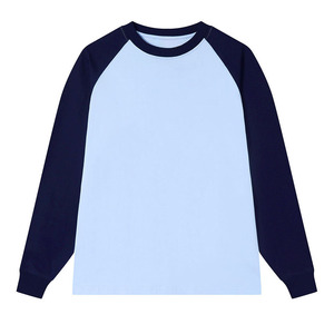 Premium Men's 100% Cotton Long <b>Sleeve</b> <b>Raglan</b> <b>T</b> <b>Shirt</b> Lightweight Breathable Anti-UV Quick Dry OEM ODM Customizable - Product Image 1