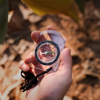 Boussole d'extérieur avec échelle cartographique et cadran lumineux, règle directionnelle multifonctionnelle (cm/pouces), équipement de survie pour le camping