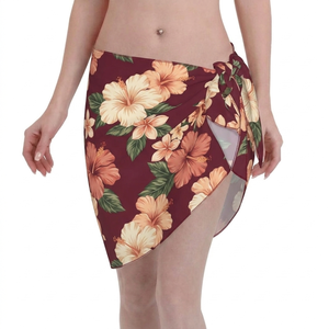 Custom Printed Polynesian Sarong Hawaiian Pareo Lightweight <b>Beach</b> Wrap Tropical Resort Wear OEM ODM Textile Manufacturer Service - Product Image 2