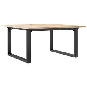 Table basse en bois massif de pin et acier avec cadre en O 31,5"x31,5"x17,7" - Product Image 2