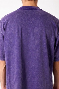 Custom <b>Heat</b> Transfer Printed Oversized Bleached Distressed T-Shirt with Unique Shoulder Zipper Accents Short Sleeve Crew Neck - Product Image 2