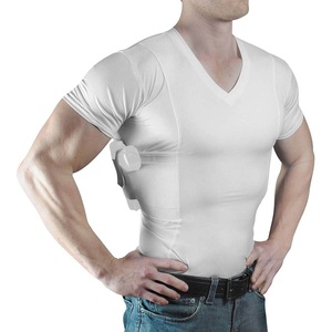 Chemises de compression ajustées pour l'extérieur, avec poches latérales pour holster, haute qualité, pour port discret - Product Image 1
