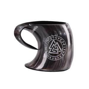 Handcrafted Buffalo Horn <b>Beer</b> Mug Eco-Friendly Natural Finish Different Sizes Wholesale for Vikings Drinking - Product Image 1