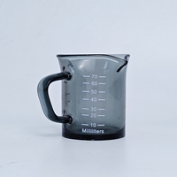 Ensemble de 6 tasses à mesurer en verre 70 ml / 2,37 oz, mini-pichets de couleurs assorties pour la cuisine, la pâtisserie, la préparation de sirops, de sauces, cadeau de cuisine