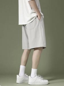 Pantalones Cortos Casuales de Seda Helada para Hombre, de Secado Rápido, Ajuste Holgado, Tallas Grandes, Estilo Europeo Americano, Productos de Exportación, Cómodos para Deporte, de Fábrica OEM - Product Image 6