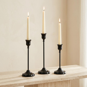 Support de bougie conique en métal noir, grand chandelier vintage en fer pour la décoration intérieure et centre de table de mariage - Product Image 6