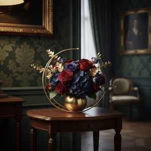 Florero Moderno de Metal con Forma de Luna para Decoración del Hogar, Elegante Florero Floral en Forma de Media Luna para Sala de Estar, Dormitorio u Oficina - Product Image 6