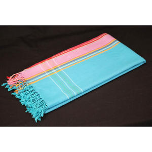 Serviette Peshtemal Kikoy en coton - Design rayé moderne et luxueux, séchage rapide, écologique, pour la plage, promotion de la marque (taille personnalisée) - Product Image 1